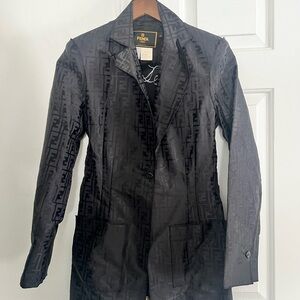 Fendi Charcoal Monogram Blazer